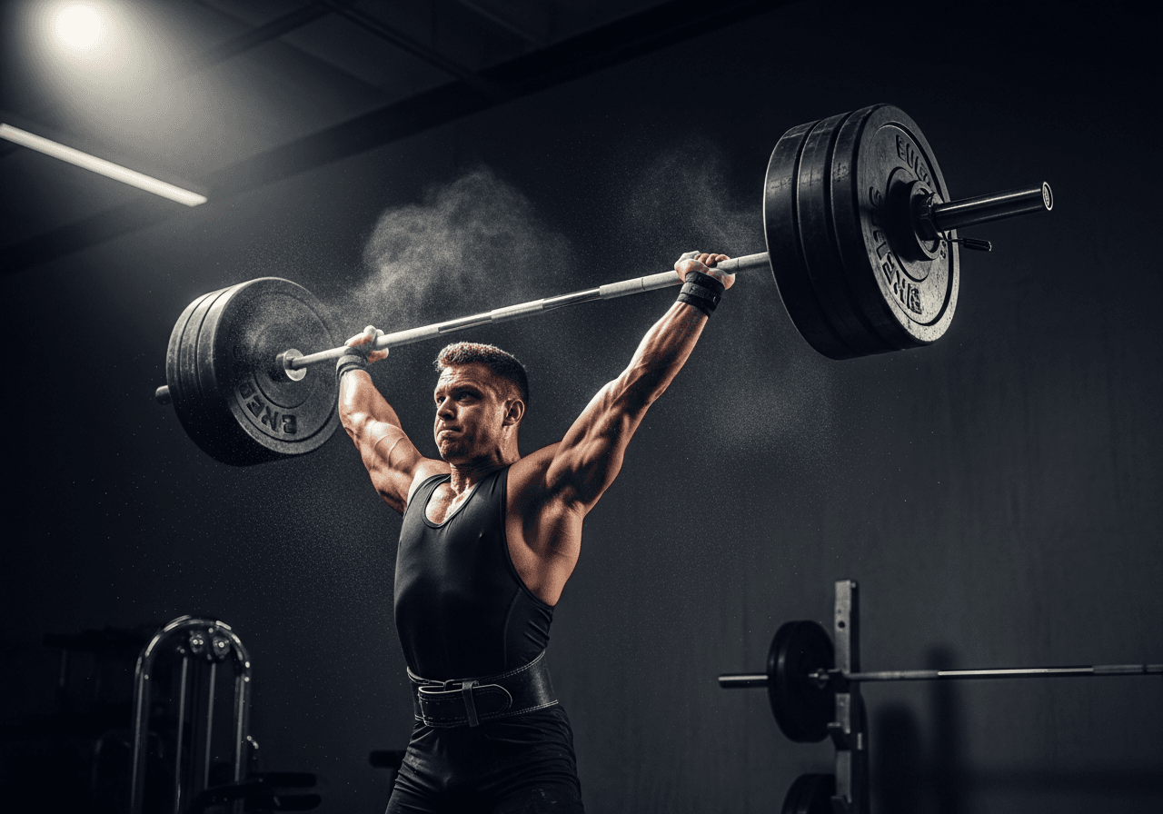 Professional athlete in elite training session